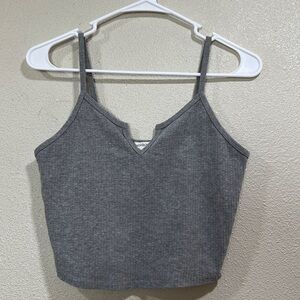 Bozzolo Cropped Ribbed Tank Top